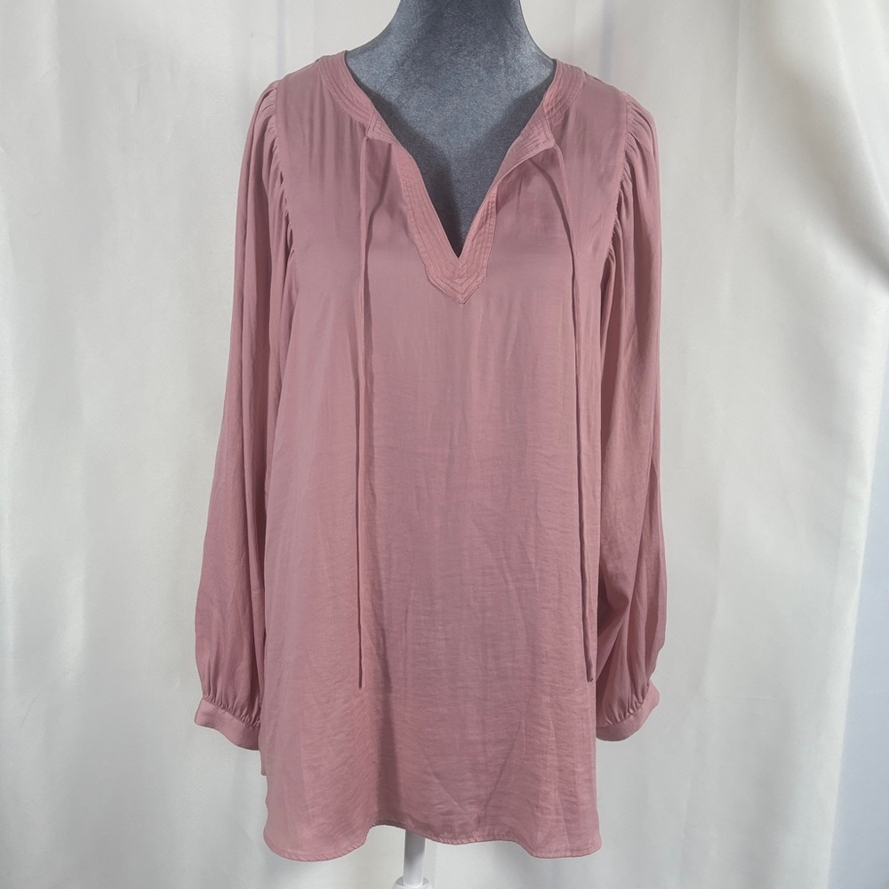 LOFT Dust Rose V-Neck Peasant Tunic